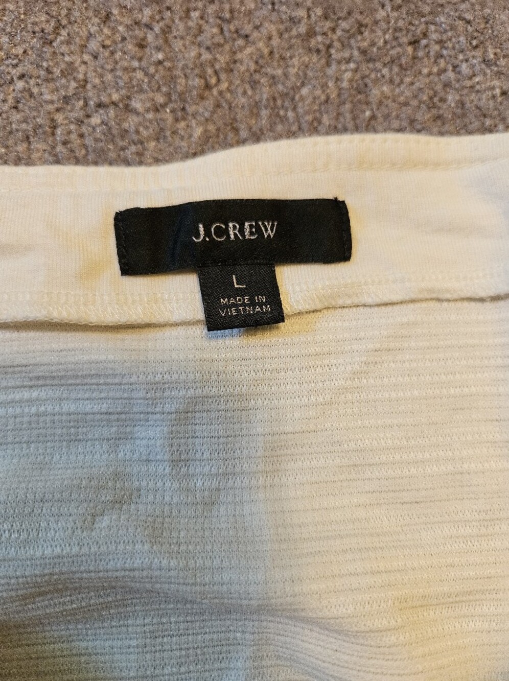 J. Crew Cream Ribbed Cropped Tank - Picture 2 of 4